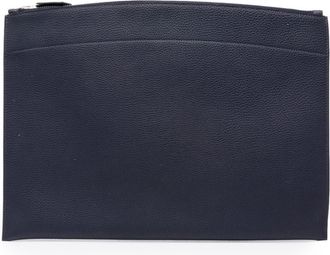 Herm&egrave;s Navy Togo Leather Clutch Bag (Pre-Owned)