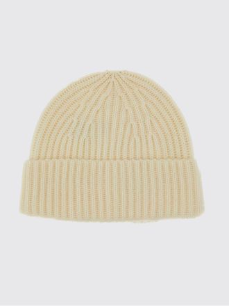 Lisa Yang Ribbed 100% Cashmere Beanie Hat with Turn-up Cuff