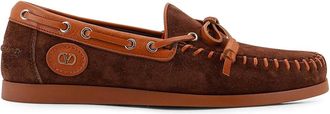 Valentino Garavani Palm Avenue Boat Shoe In Leather And Suede