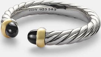 David Yurman Anello Cable Collectibles Collection in argento sterling con onice