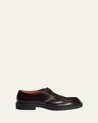 Jil Sander Mens Leather Moccasin Derby Shoes