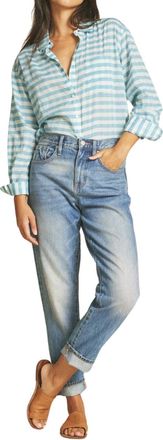 Trovata Blake Oversized Boyfriend Shirt In Blue