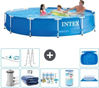 Intex Piscina Con Estructura Redonda - 366x76 Cm - 8-piezas S31748