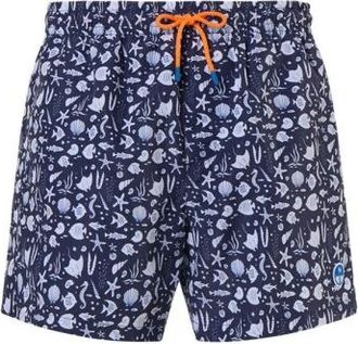 North Sails Zwembroek met Grafische Print Blauw - Heren - Strandmode - Veelkleurig - XL - Polyester - Badmode