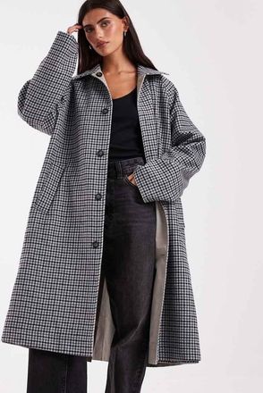Object cappotto reversibile premium con dettaglio sciarpa beige e a quadri-Multicolore