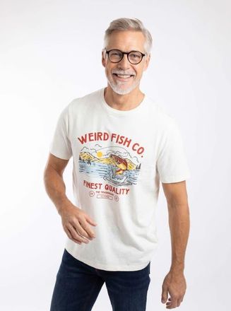 Weird Fish Fish Out Of Water Graphic T-Shirt in Dusty White at Nordstrom, Size Xxx-Large