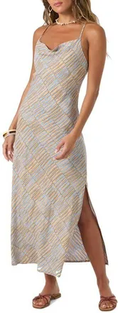 O'Neill Holly Stripe Maxi Dress in Dark Khaki at Nordstrom, Size X-Small