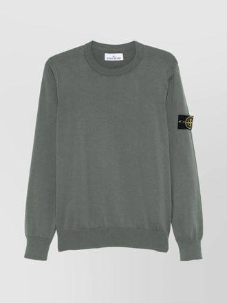 Stone Island ribbed cotton crewneck jumper