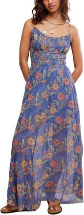 Free People Ciella Floral Cotton Maxi Dress in New England Combo at Nordstrom, Size X-Large