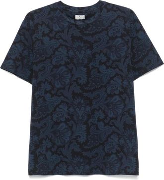 Etro T-shirt met Paisley-print - Heren - T-shirts - Blauw - S - Tops