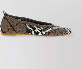 Burberry elastic trim ballerina shoes with pull tab