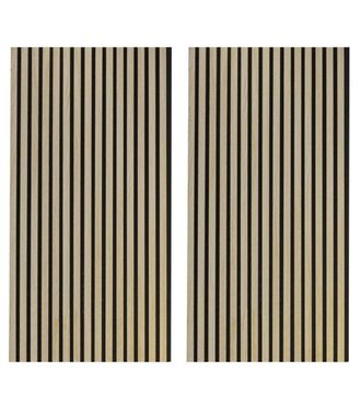Home Heavenly Home Heavenly - Pack 2 Paneles Ac&uacute;sticos Decorativos, Reduce Eco Y Sonido De La Habitaci&oacute;n. Color: Roble Nordish - Negro, Medida: 120x60 Cm