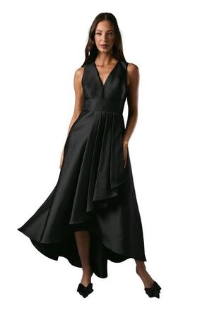 Coast Sleeveless Plunge Waterfall Maxi Dress in Black at Nordstrom, Size 10P