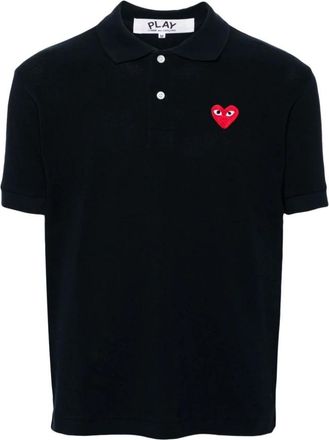Comme Des Gar&ccedil;ons Red Emblem Polo - Heren - Polos - Blauw - L - Katoen - Tops