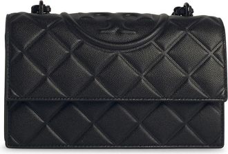 Tory Burch flaming Black Leather Crossbody Bag