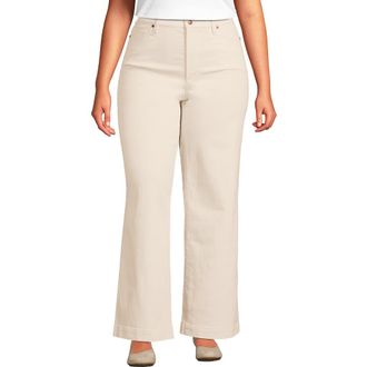 Lands End Recover High Rise Wide Leg Blue Jeans in Natural at Nordstrom, Size 18W Short