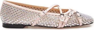 Mach & Mach Crystal Net Ballet Flats