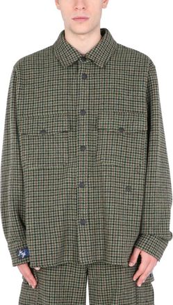 Msgm Green Oversized Shirt