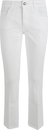 Fay 5 Pocket Crop Broek - Dames - Cropped Jeans - Wit - W28 - Katoen - Jeans