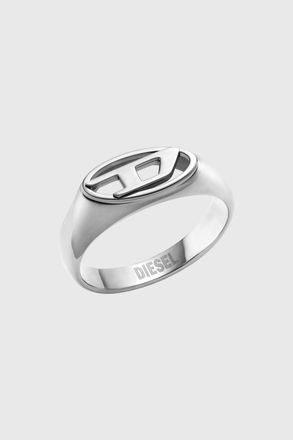 Diesel Stainless Steel Signet Ring - Rings - Unisex - Silver