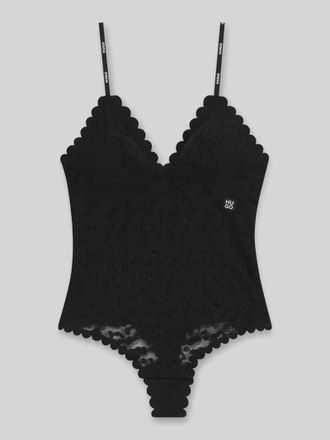 HUGO BOSS Wäsche-Body aus Spitze in Black, Größe XL