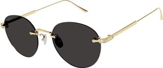 Cartier Grey Round Mens Sunglasses CT0393S 002 52