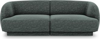 MICADONI Sofá 2 plazas de tejido chenilla petróleo