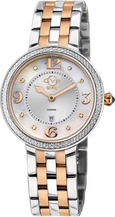 Gevril Group Verona Diamond Mother of Pearl Dial Ladies Watch 12904B