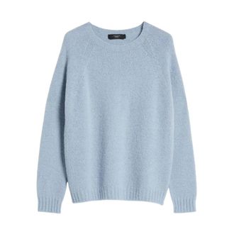 Max Mara Ghiacci Trui - Dames - Ronde hals truien - Blauw - 2XL - Truien & Vesten