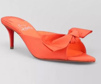 Christian Louboutin mulazee taffetas mules bow peep toe