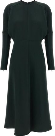 Victoria Beckham Dark Green Dolman Midi Dress