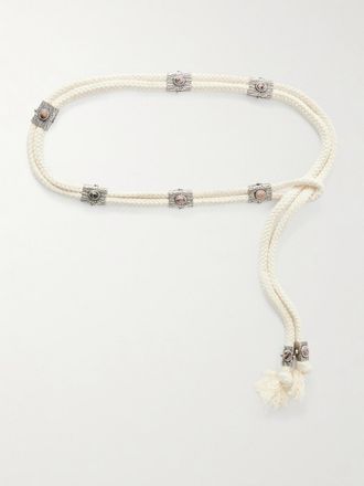 Isabel Marant Cintura In Cordoncino Con Nappine E Decorazioni Aleea - Crema