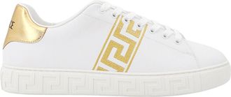 Versace Leather Sneakers Embroidered La Greca