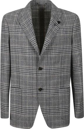 Lardini Pied-De-Poule Pattern Wool Blend Lardini Jacket