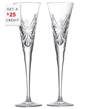 Waterford Set Of 2 Winter Wonders Flutes: Snowflakes