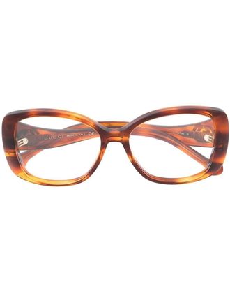 Gucci GG1236O-002 HAVANA-HAVANA-TRANSPARENT - Brown