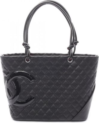 Chanel Black Leather Tote Bag (Pre-Owned)