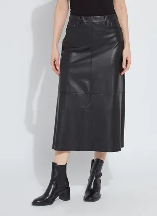 Lyss&eacute; Warren A-Line Vegan Leather Skirt
