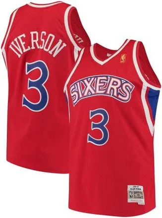 Mitchell & Ness Mens Mitchell & Ness Allen Iverson Red Philadelphia 76ers Hardwood Classics Swingman Jersey at Nordstrom, Size Small