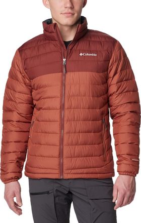 Columbia Powder Lite Full Zip Quilted Puffer Jacket In Orange