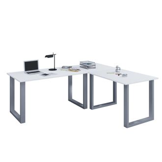 ebuy24 Vcm Vcm Escritorio De Madera Escritorio De Esquina Liso 190x160 L Forma Izquierda O Derecha Placa De Mesa De Trabajo 80 Cm De Profundidad Mesa De Orde