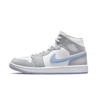 Nike Jordan Womens Air Jordan 1 Mid Shoes in White | BQ6472-105