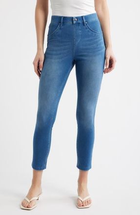 Hue Ultra Ultrasoft High Rise Denim Skimmer Leggings in Windsor Blue at Nordstrom, Size X-Large
