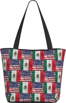 AOOEDM Mexico Us Flag Ladies Shopping Bag 13x11x7in.The Perfect ValentineS Day Gift.It Is The Best ValentineS Day Gift For Mom, Daughter, Wife,Etc