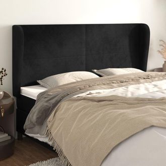 vidaXL Cabecero Con Orejas De Terciopelo Gris Claro 183x23x118/128 Cm Vidaxl