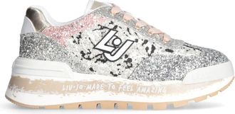 Liu Jo Roze Leren Sneakers met Hoge Zool - Dames - Sneakers - Veelkleurig - 39 EU - Leer - Schoenen
