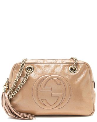 Gucci Beige Patent Leather Soho Chain Small Shoulder Bag (Authentic Pre-Loved)