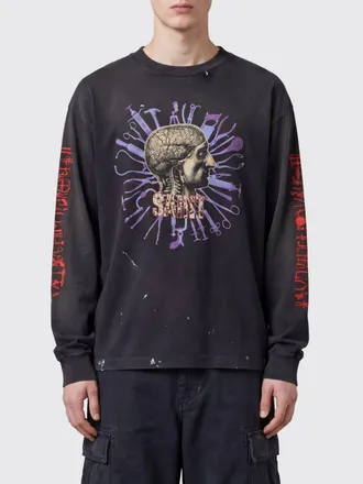 Saint Mxxxxxx Long-Sleeved Graphic Print Cotton T-Shirt in a Relaxed Fit
