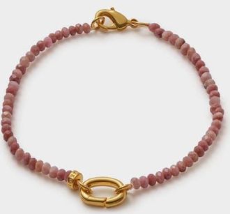 Katie Loxton Rhodochrosite Bracelet in Gold Coated at Nordstrom, Size 7