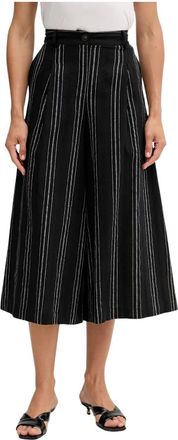 Benetton Culottes de cintura alta - Trousers - Mujer - Negro - XS